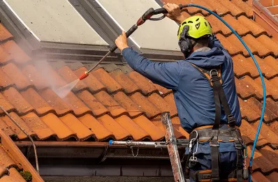 Démoussage et hydrofuge de toiture à Charroux